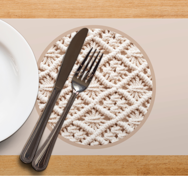 Round "Boho decoration" textured placemats - TenStickers