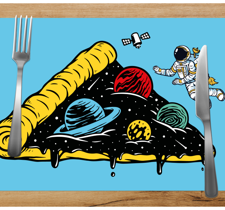 Space Themed Slice original placemats - TenStickers