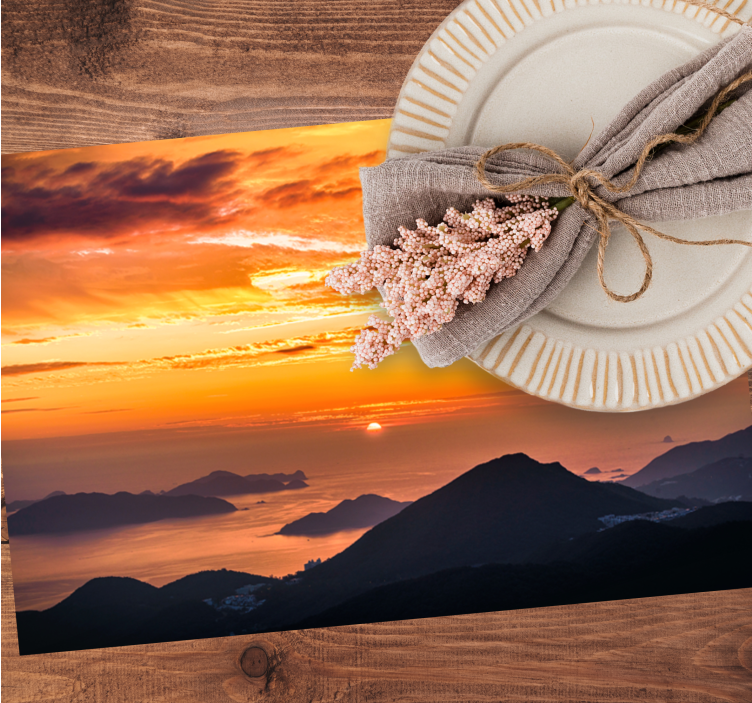 Swedish sunset aesthetic photography placemats - TenStickers