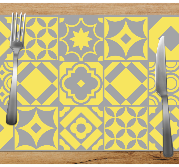 Tiles pantone pattern original placemats - TenStickers