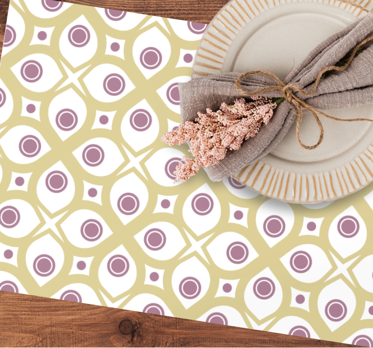 Traditional 80s' pattern original placemats - TenStickers