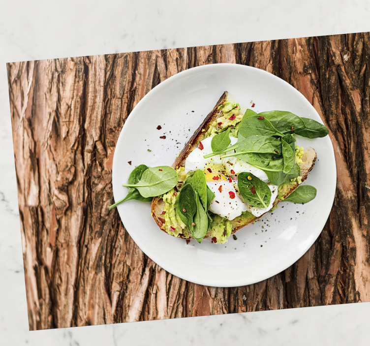 Tree bark textured placemats - TenStickers