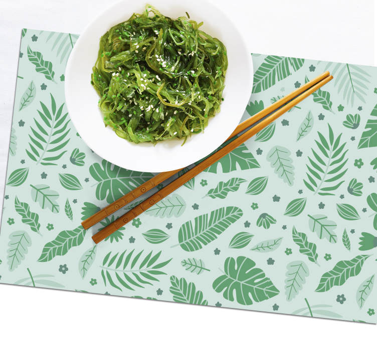 Tropical leaves original placemats - TenStickers