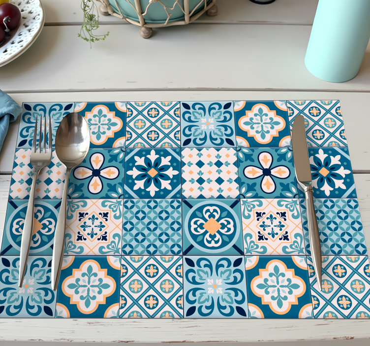 Turquoise Hydraulics original placemats - TenStickers