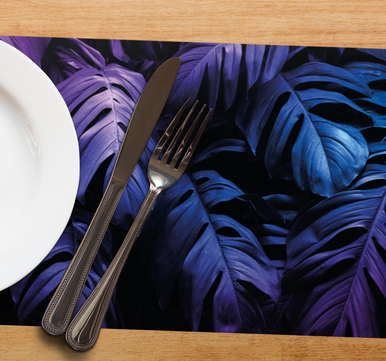 Vibrant Leaf Patterns placemats - TenStickers