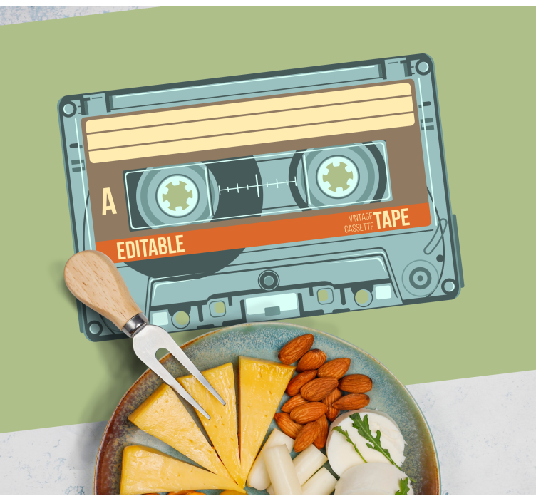 Vintage cassette Vinyl placemats - TenStickers