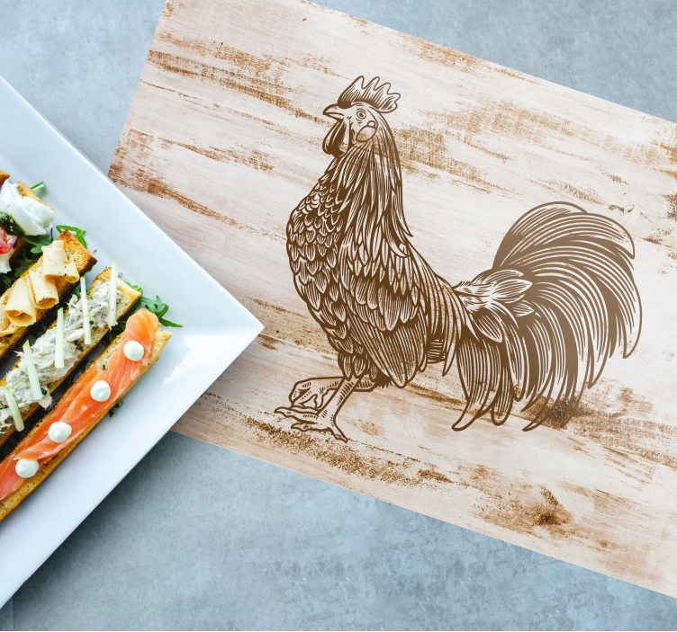 Vintage illustration of rooster placemats - TenStickers