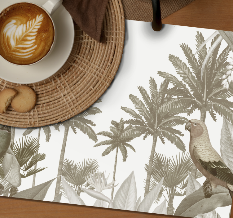 Vintage tropical fauna  modern placemats - TenStickers