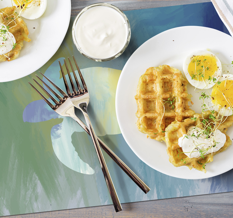 Watercolor sea turtle animal placemats - TenStickers