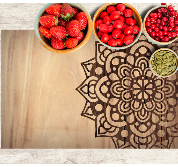 Wooden side pattern textured placemats - TenStickers