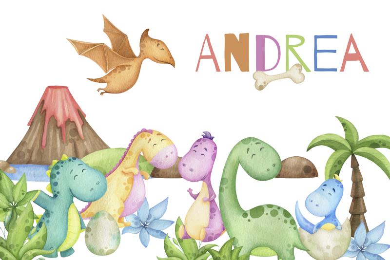 Jurassic scene Personalised placemats - TenStickers