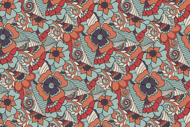 Floral patterned surface placemats - TenStickers