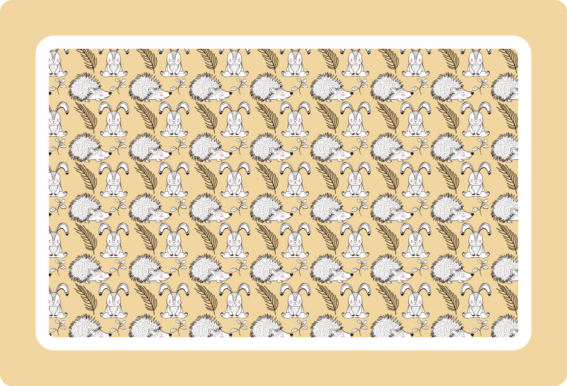 Children placemats with adorable cartoon characters - TenStickers