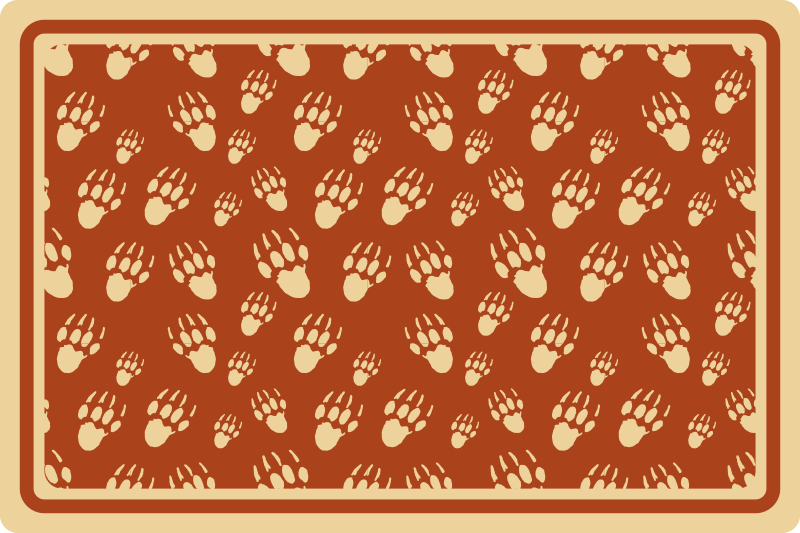 Paw print pattern placemats - TenStickers
