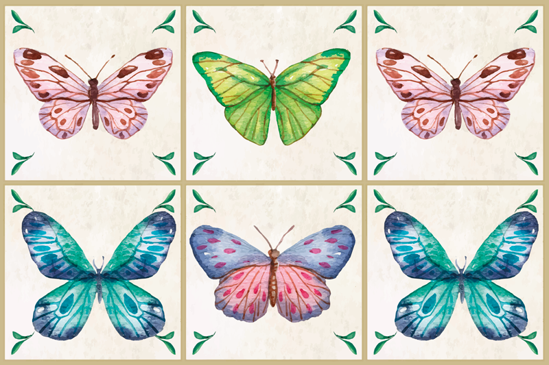 Original placemats vibrant butterfly design - TenStickers
