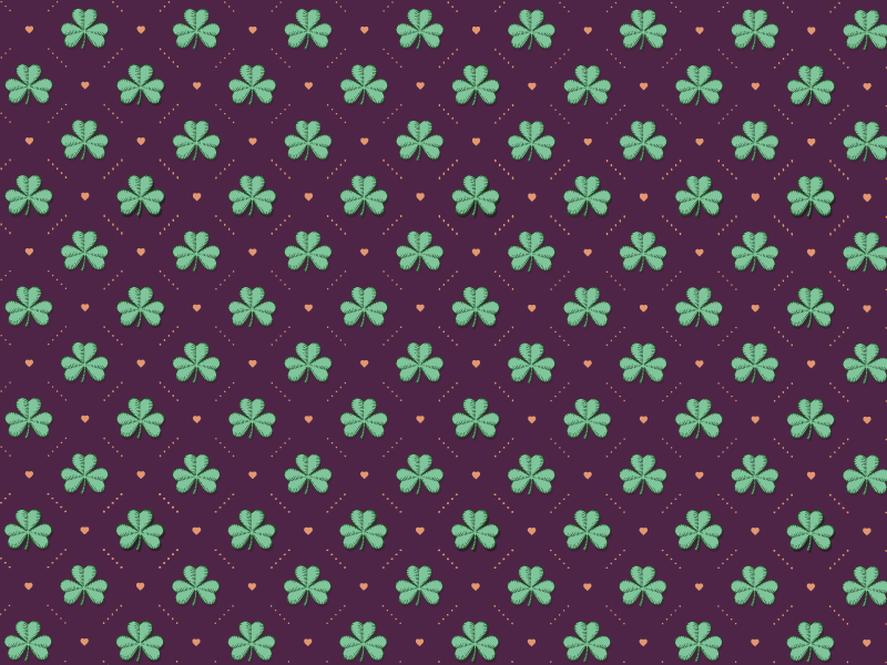 Shamrock pattern  original placemats - TenStickers