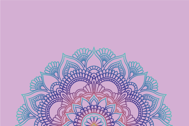 Half mandala Vinyl placemats - TenStickers