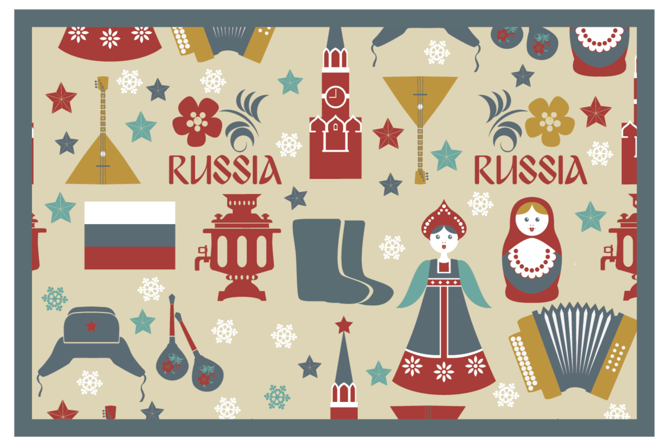 Original placemats with authentic russian culture - TenStickers