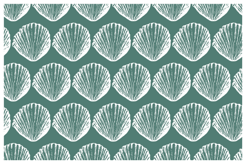 Shell pattern table placemats - TenStickers