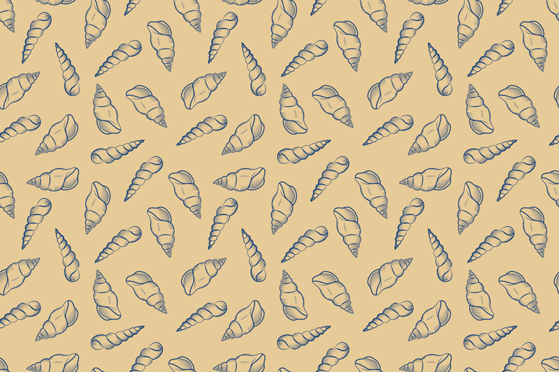 Shell pattern surface placemats - TenStickers