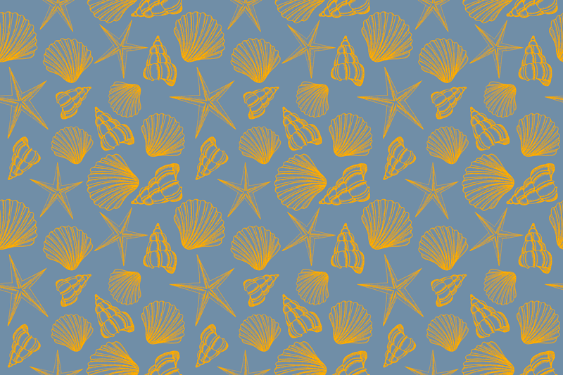 Seashell pattern placemats - TenStickers