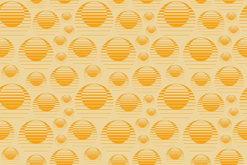 Striped circle pattern placemats - TenStickers