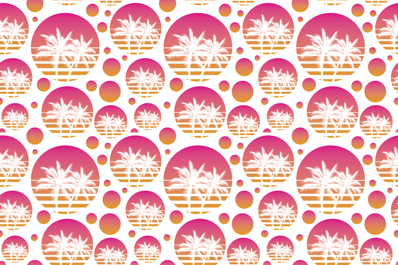 Original placemats tropical palm designs - TenStickers