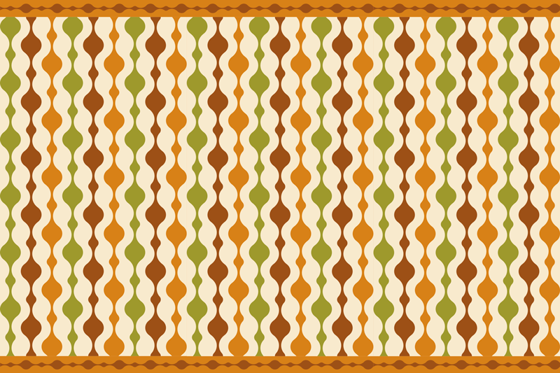 Colorful curvy pattern placemats - TenStickers