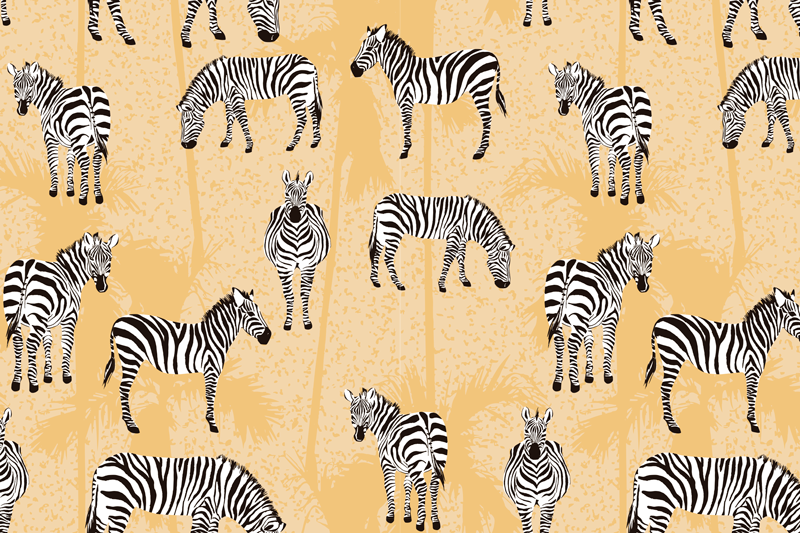 Original placemats zebra pattern design - TenStickers