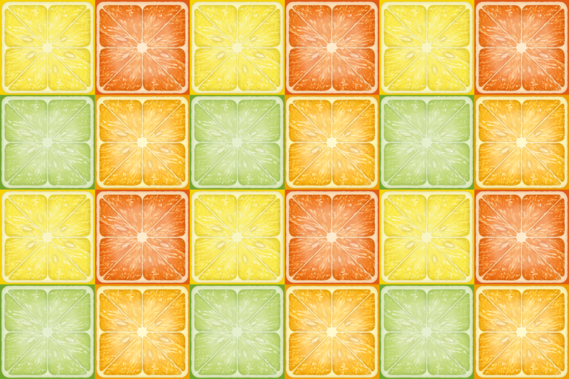 Original placemats citrus slice design - TenStickers
