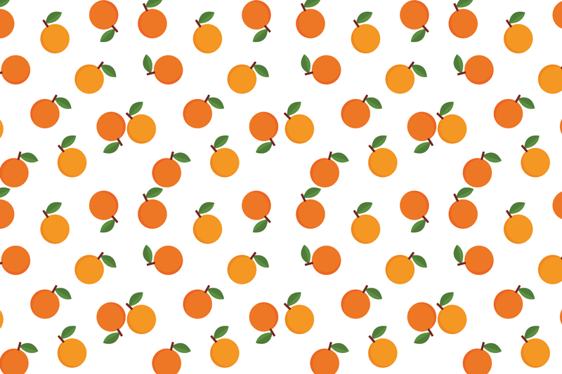 Cartoon Oranges citrus placemats - TenStickers