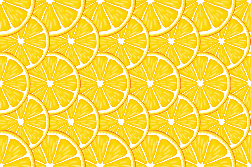 Orange Pattern citrus placemats - TenStickers