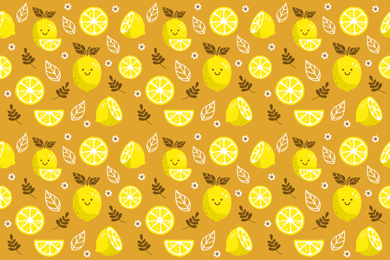smiling lemons citrus placemats - TenStickers