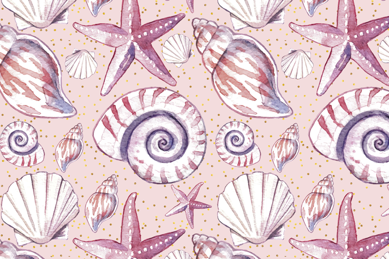 Shell print motif placemats - TenStickers