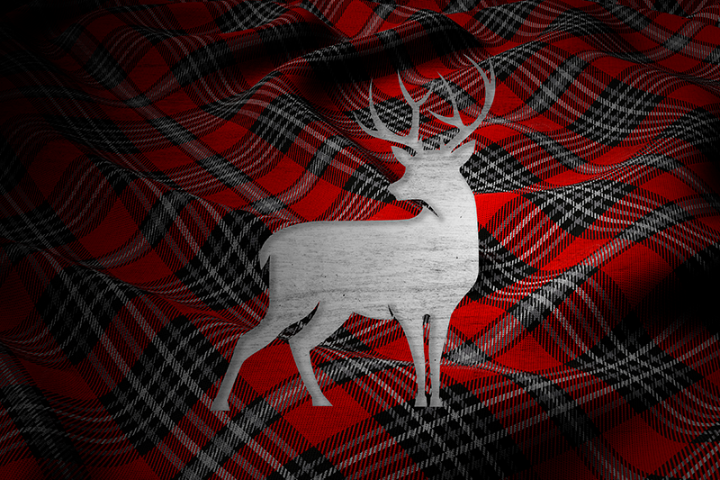 Christmas placemats stylish red plaid design - TenStickers