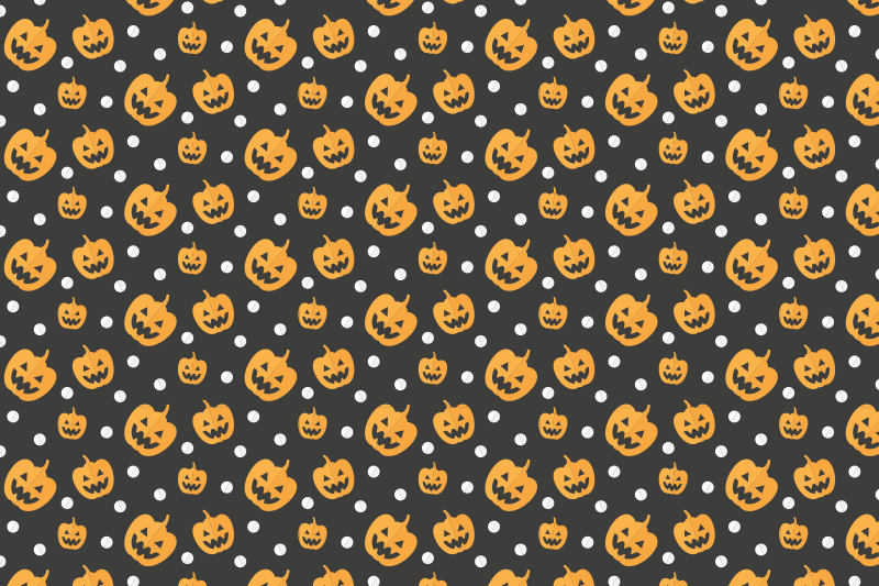 Halloween placemats pumpkin pattern tabletop - TenStickers