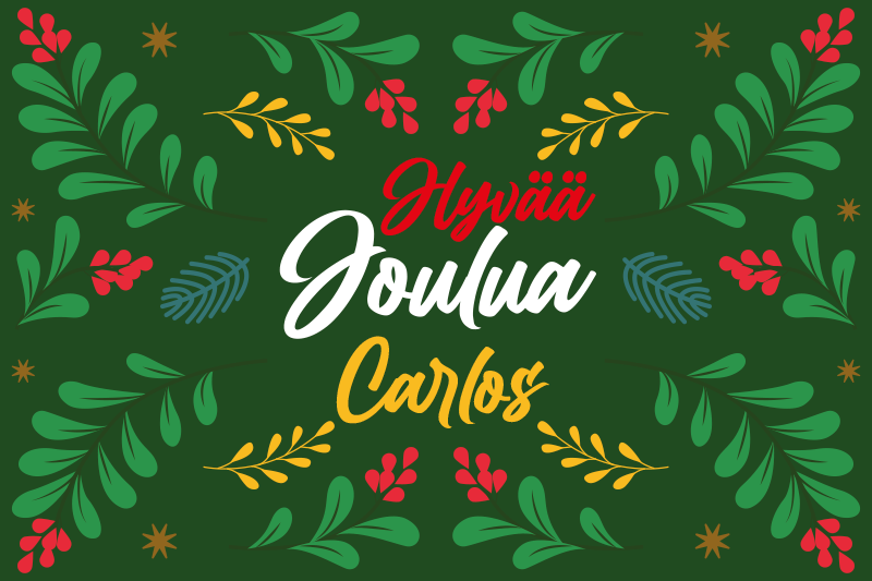 Christmas placemats festive greenery design - TenStickers