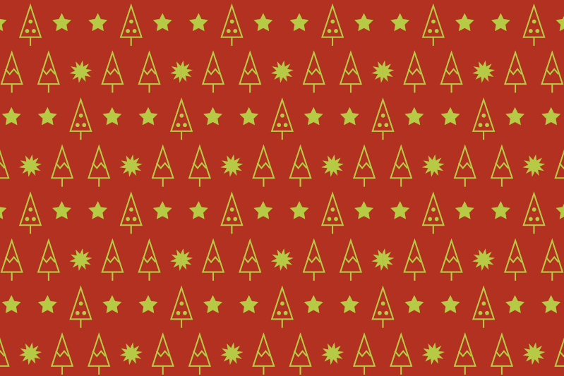 Christmas placemats with festive tree design - TenStickers