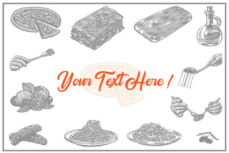 Original placemats in culinary illustration style - TenStickers