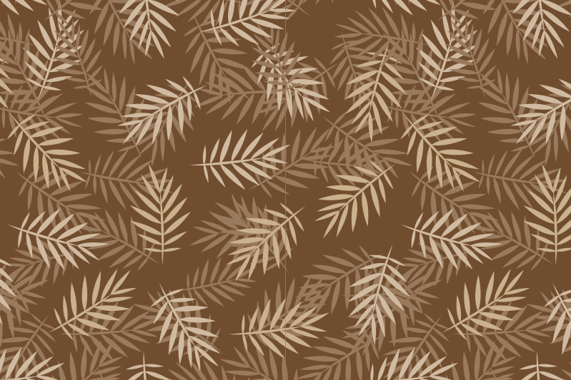 Natural leaf pattern placemats - TenStickers