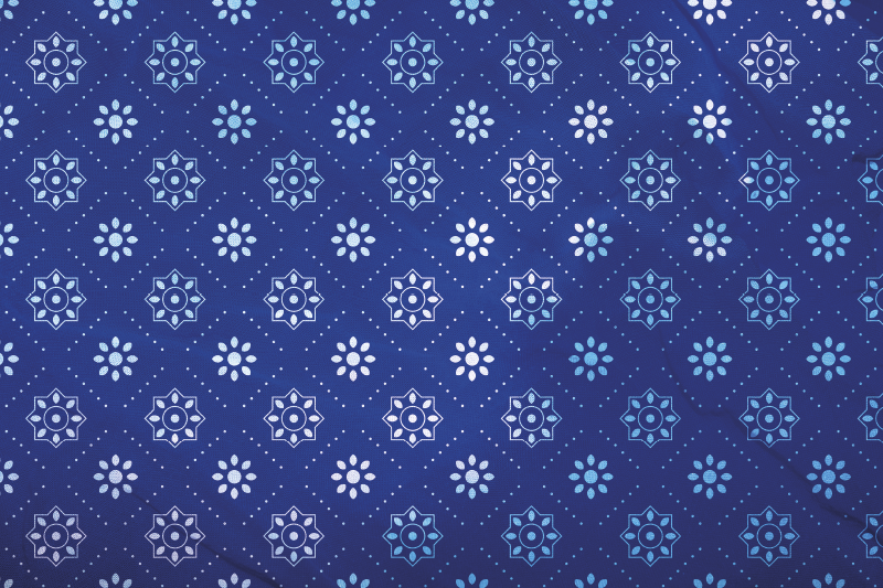 Navy patterned surface placemats - TenStickers