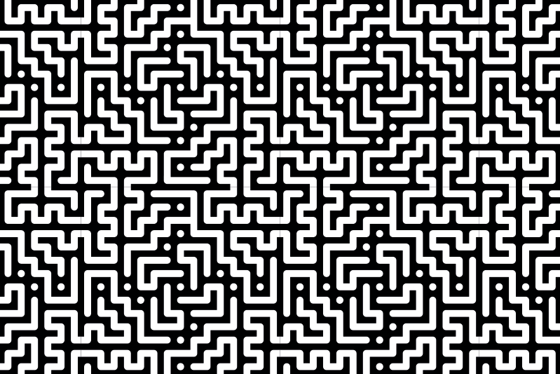 Placemat abstract maze pattern design - TenStickers