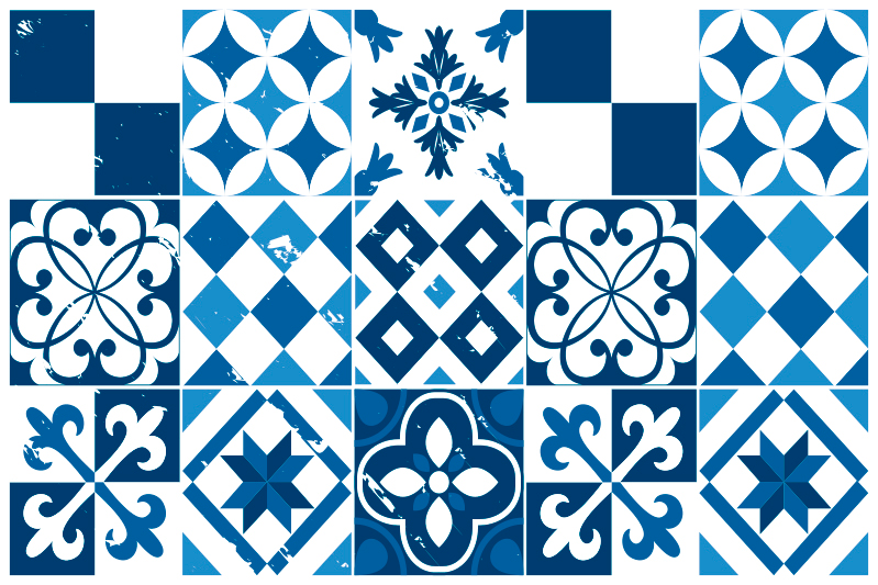 Placemat geometric pattern tiles - TenStickers