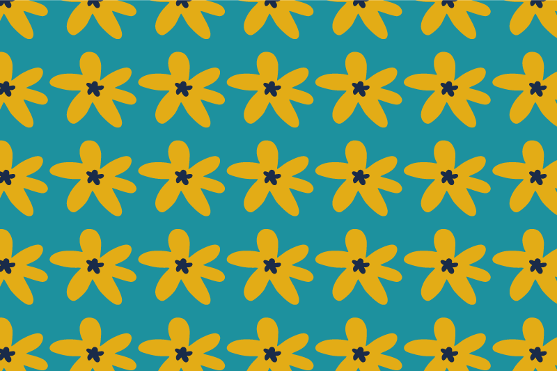 Modern placemats with lively floral design - TenStickers