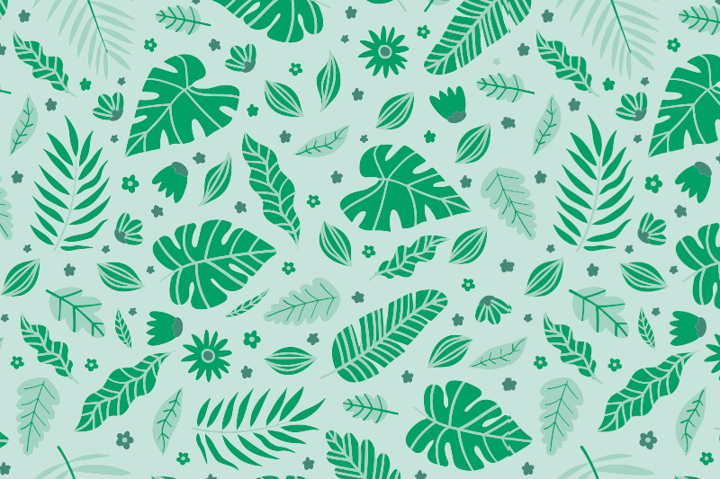 Tropical leaves original placemats - TenStickers