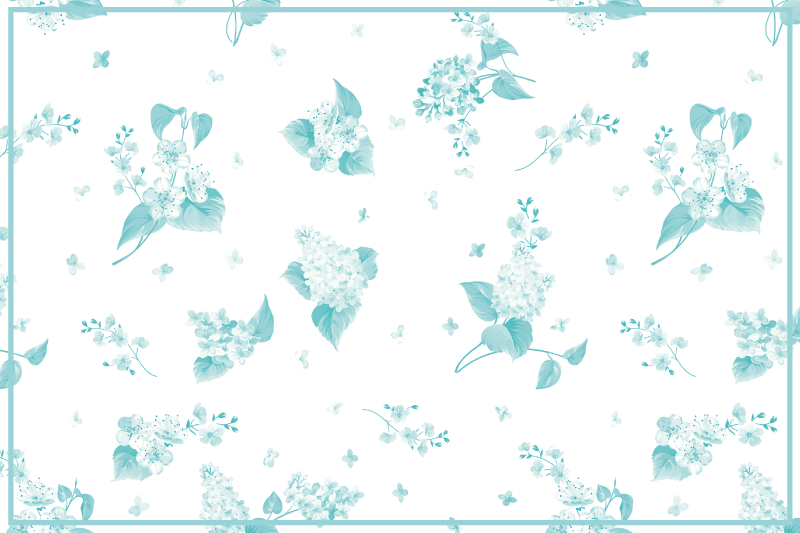 Modern placemats with floral design surface - TenStickers