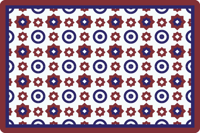 Modern placemats geometric pattern mat - TenStickers