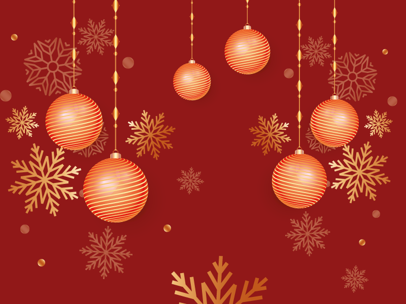 Christmas placemats with decorative holiday baubles - TenStickers