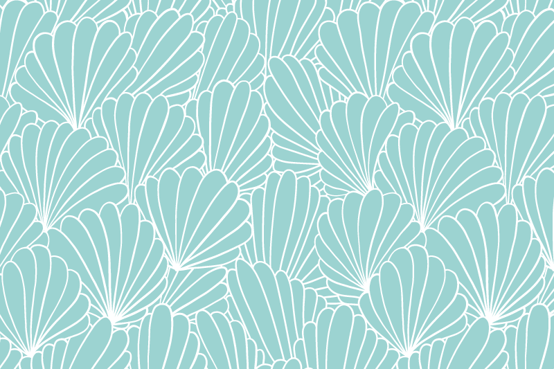 Shell patterned surface placemats - TenStickers