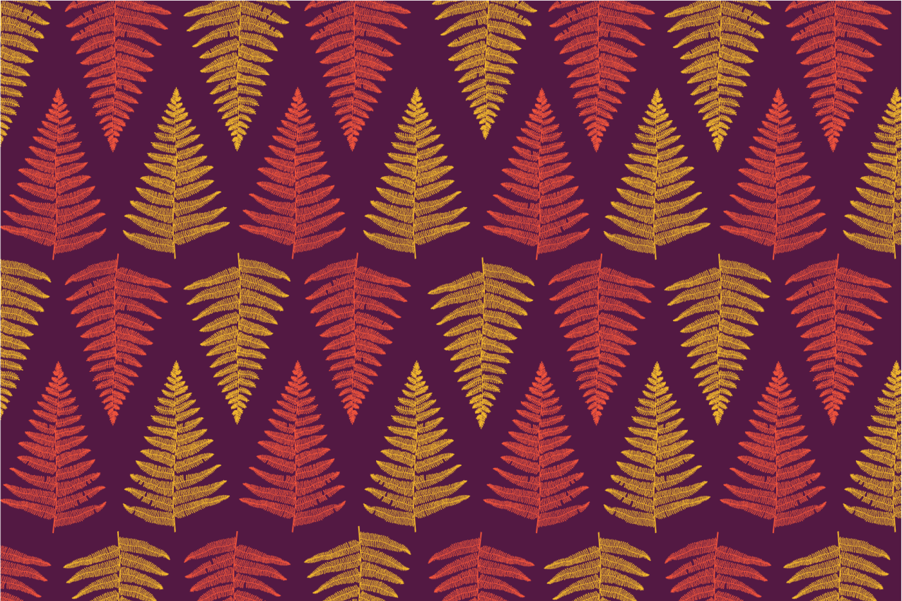 Foliage pattern background placemats - TenStickers